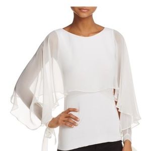 NWT Bailey 44 White Allonge Chiffon Tee Top - S